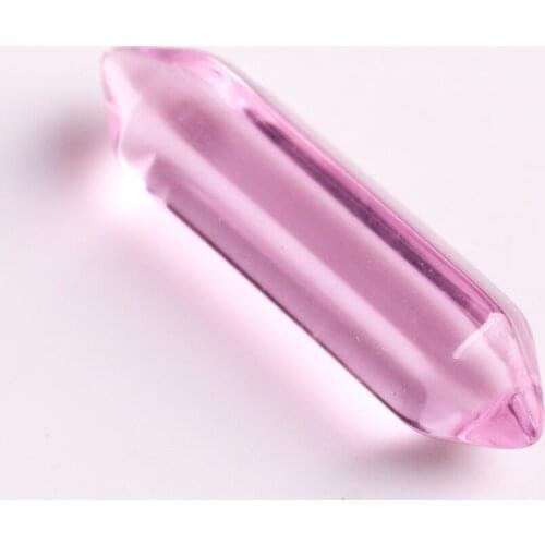 100pcs Glass Natural Mixed Stone Hexagonal Prism Healing Pointed Reiki Chakra No Drilling Hole Bead for Earring Necklace Free