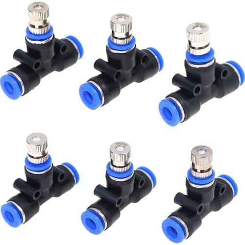 3Pcs 6mm Low Pressure Misting Cooling System Atomizing Nozzles Slip Lock Quick Connectors Humidify Watering Landscapingc Sprayer