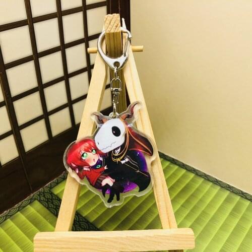 4 Styles Acrylic Keychain Anime The Ancient Magus Bride Cartoon Model Transparent Double-sided Pendant Keychain