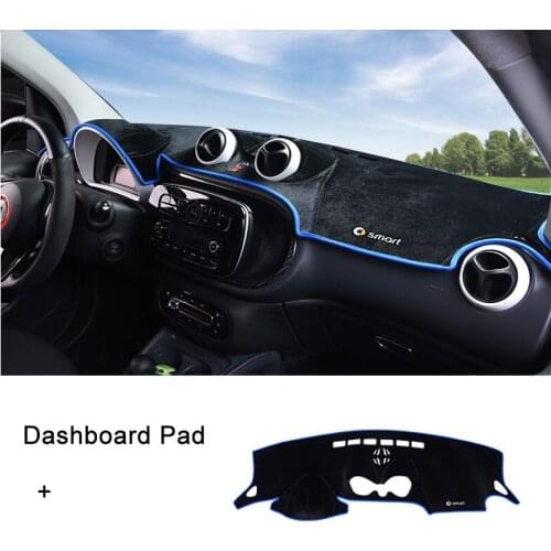 Auto center console protection pad sun protection anti-glare pad For Smart 453 Fortwo Forfour Dust pad Car Accessories Interior