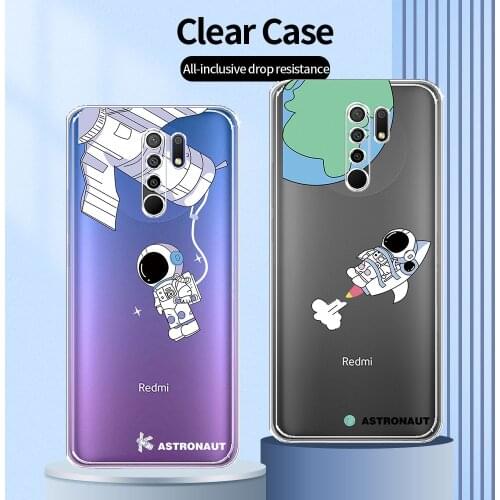 For Xiaomi Redmi 9 Case Clear Soft TPU Protective Cover For Redmi 9 6.53" Transparent Case For Redmi 9 Shockproof Fundas Coque