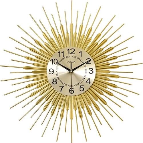 Simple Creative Wall Clock Metal Mechanism Large Luxury Silent Digital Wall Clock Living Room Horloge Murale Home Decor DG50WC