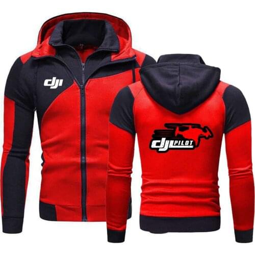 Spring Autumn Mens Casual Dji Mavic Pilot Logo New Jackets Sweatshirt Hoody Fleece Cotton Zipper Hoodies Harajuku Male Clothing