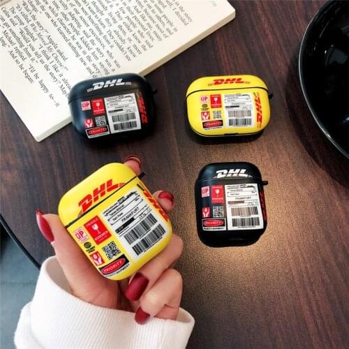 For AirPods 1 2 DHL Express 50th Anniversary Silicon Wireless Charging soft case Bluetooth Headset cover for airpods pro bag