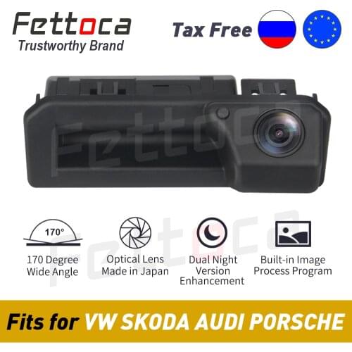HD Car Rear View Camera Trunk Handle Parking Camera For VW Jetta Passat Bora Tayron Sagitar AUDI A5 Q2 Q2L Q5L A6L Q3 Cayenne