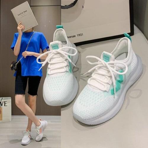Women Casual Shoes 2021 New Fashion Breathable Walking Mesh Flat Shoes Woman White Sneakers Women Tenis Feminino Female Shoes