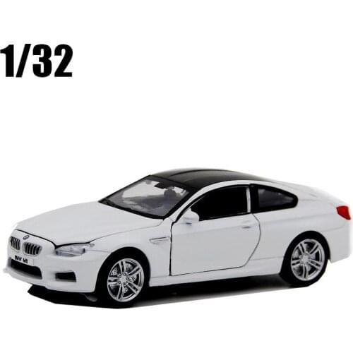 Alloy Car Model 1:32 M6 Alloy Racing Sports Car Model Sound and Light Back Children Toy Collection Free Shipping