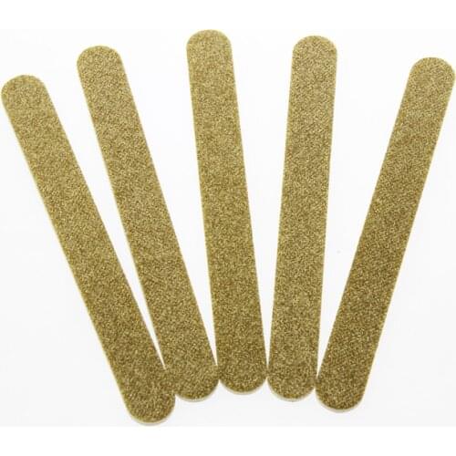 5Pcs/Set Glitter Gold Color Women Girls Fingernail Care Beauty Tool Cheap Wholesale Professional Glitter Nail Files Kit