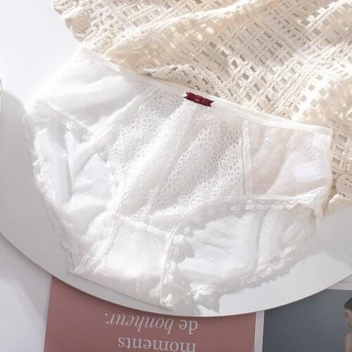 Girls Underwear 4pc/lot sweet lace panties soft Briefs low waist Young Girl teenagers lovely Pants children students