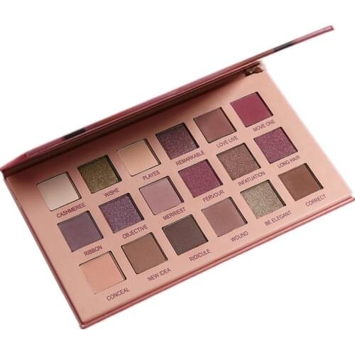 New Paper Makeup eyeshadow 18 colors Makeup eye shadow in one palette include matte and pearl Natural shimmer glitter shadow