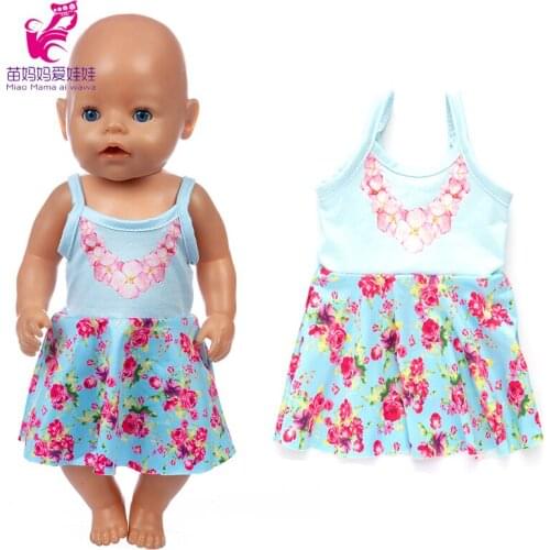 17 inch baby new born doll clothes strap flower dress 18 inch girl doll clothes jacket