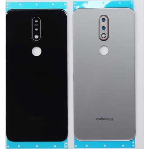 Original 100% Battery Door Housing Back Glass Cover Case Rear panel Replacement For Nokia 7.1 With Camera Lens With logo
