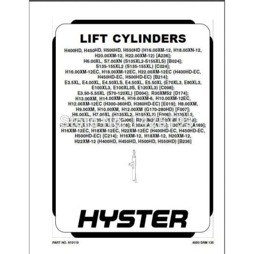 Full New Hyster Repair Manuals 2019 euro for all models