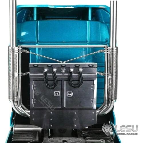 RC LESU Metal Exhaust Pipe Toolbox Light for 1/14 Tractor Truck TAMIYA Model TH18390-SMT2