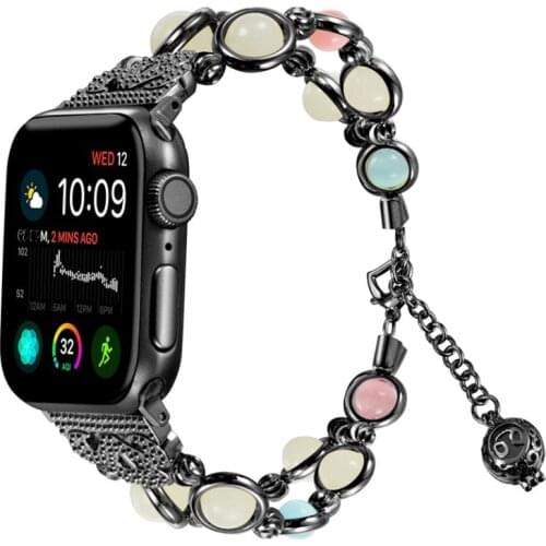 Luminous jewelry Strap Compatible with Apple watch 44mm 42mm 40mm 38mm Woman replacement bracelet belt for iwatch 6 5 4 3 2 1 SE