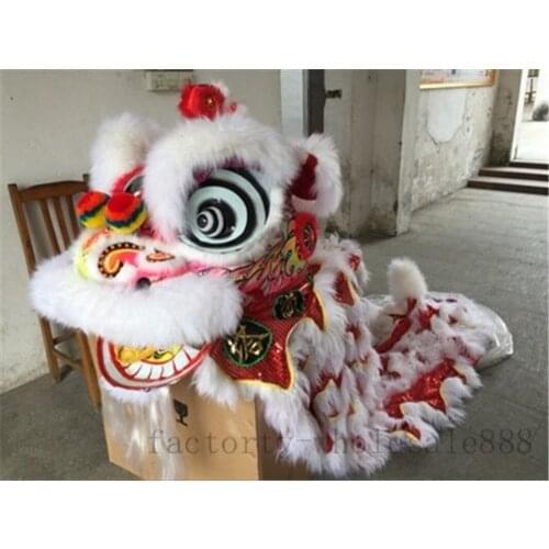 Hoksa Lion Dance MASCOT Costume Wool Chinese Folk Art Southern Lion Two Adults Cosplay Party Game Advertising Cartoon Character