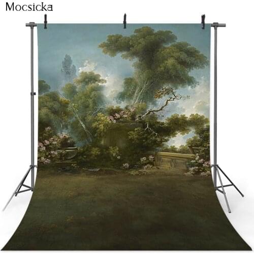 Oil Painting Scenery Backdrop for Photography Abstract Texture Background for Photo Studio Adult Birthday Portrait Photo Booth