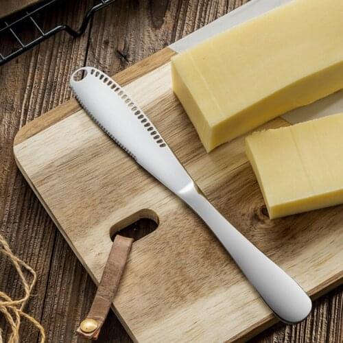 1pcs 430 StainlessSilver Dessert Tools Butter Knife Long Handle Multipurpose Cream Knifes Steel Kitchen Utensil Tool