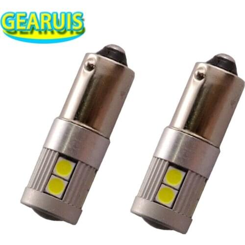 10pcs BA9S 9 SMD 3030 LED 1W T4W Car LED Lights 53 57 182 automobiles Wedge Marker Lamp LED License Plate reading doom bulb