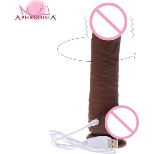 10 Speed Vibrating&Rotated Realistic Dildo Huge Suction Cup Penis Adult Sex Toys For Women Erotic Product Dong with Ball