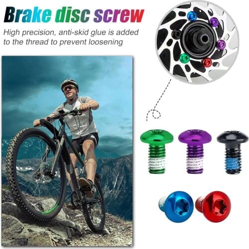 M5x10 12PCS Practical Disk Brake Rotor Bolts Bicycle Mountain Bike T25 Brake Screws Stainless Steel Bicycle Accessories Parts