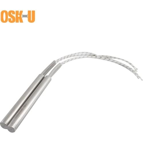 2PCS 220V Cartridge Heater Element 12mm Tube Diameter Single Head Electric Heating Tube Element Wattage 100/150/250W