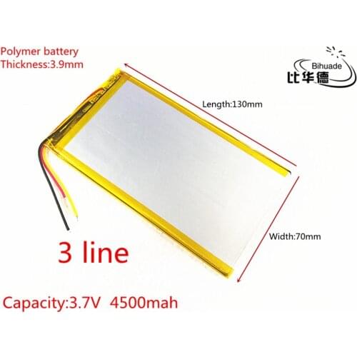 3 line 3.7V,4500mAH,3970130 PLIB ( polymer lithium ion battery ) Li-ion battery for tablet pc,GPS,mp3,mp4,cell phone,speaker