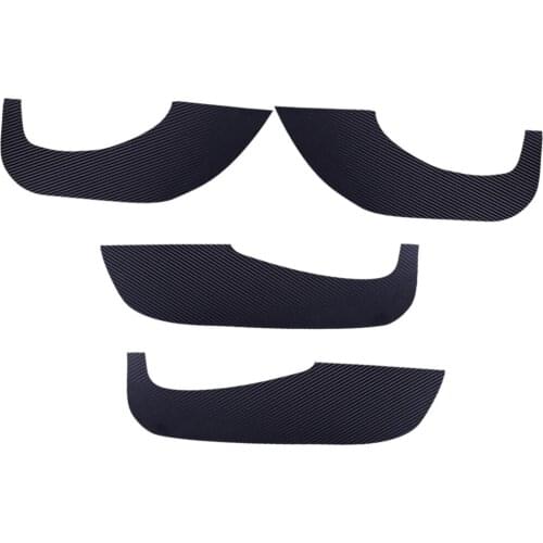 4pcs/Set Car Interior Door Anti-Kick Pad Cover Trim Fit for Kia Seltos 2020 2021 Carbon Fiber Texture PU Leather Car Styling