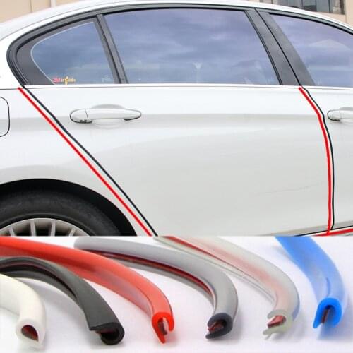 5M Car Door trips Rubber Edge Protective Strips Side Doors Moldings Adhesive Scratch Protector Vehicle For Cars Auto