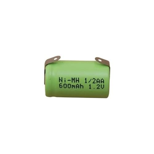 Free shipping 4pcs/lot 1.2V 1/2AA 600mAh ni-mh rechargeable shaver battery