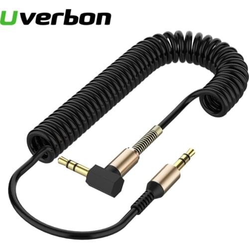 3.5mm Audio Cable 3.5 Jack Male to Male Aux Cable Spring Headphone Code for Car Xiaomi redmi 5 plus Oneplus LG Samsung Galaxy
