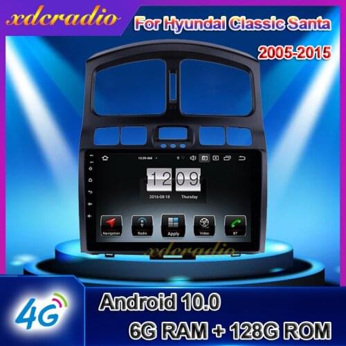 Xdcradio 9" Touch Screen Android 10 For Hyundai Classic Santa Car Radio DVD Multimedia GPS Navigation 6+128G Carplay Stereo 4G