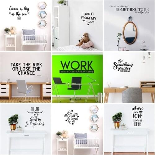 Quotes Phrase Wall Decal Living Room Removable Mural For Kids Rooms Decoration Wall Stickers Waterproof Wallpaper