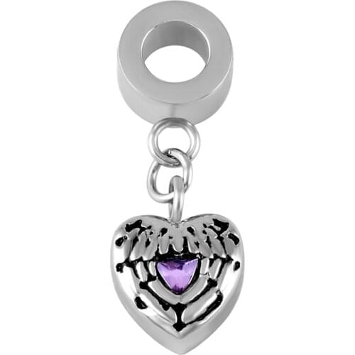 CMJ0005 10pcs/Lot Always in My Heart Crystal Cremation Jewelry Stainless Steel Ash Holder Urn Pendant