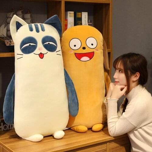 Hot New Funny Dog Cat Plush Toy Soft Stuffed Cartoon Animal Doll Sleeping Long Pillow Cushion Children Kids Birthday Gift
