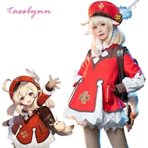 Game Genshin Impact Cosplay Halloween Klee Genshin Impact Klee Cosplay Girls Party Halloween Costumes for Women