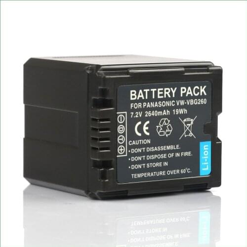 Lanfulang VW-VBG260 VBG260 Digital Camera Battery for Panasonic HDC HS700 TM200 TM300 TM700 TMT750 SDR-H80 SDR-H90 HDC-MDH1