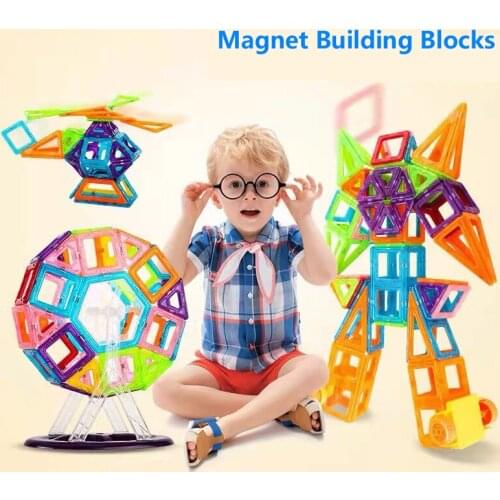 Mini Size Magnetic Designer Magnet Building Blocks Accessories Educational Constructor DIY Puzzle Games Toys For Children Gift