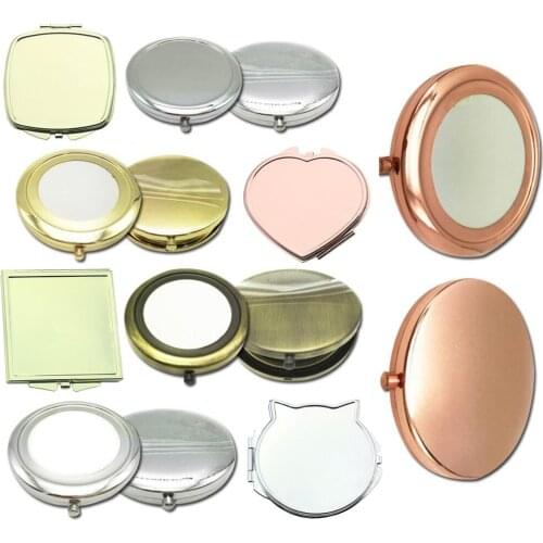 Mini Square Makeup Mirror Portable Hand Mirror Double-sided Makeup Vanity Mirror Foldable Compact Mirror Pocket Cosmetic Mirror