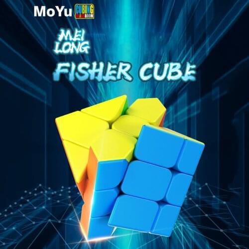 MoYu Meilong 3x3 Speed Fisher Magic Cubes Windmill Cube Cubing Classroom Speed Puzzle Axis Cube Stickers sticker baby kids toys