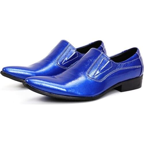 New Spring Autumn Dress Shoes Man Pointed Toe Business Shoes Mens Flats Oxfords Slip-On Solid Black Leather Mens Shoes Casual