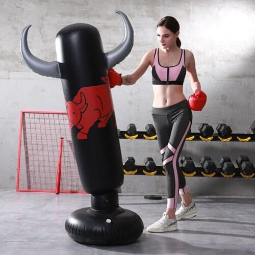 Inflatable Boxing Column Adult Fitness Fitness Equipment Boxing Sandbag Childrens Toy Tumbler Punching Bag