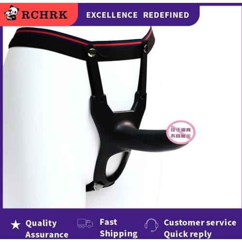 2021 New Adjustable Strappy Strap on Dildo Hollow Silicone Penis Extender True Touch Sex Toys For Men No Vibration Lesbian toys