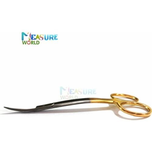 Beauty equipment boutique gold handle stainless steel 12.5 small scissors double eyelid express scissors professional stitches T