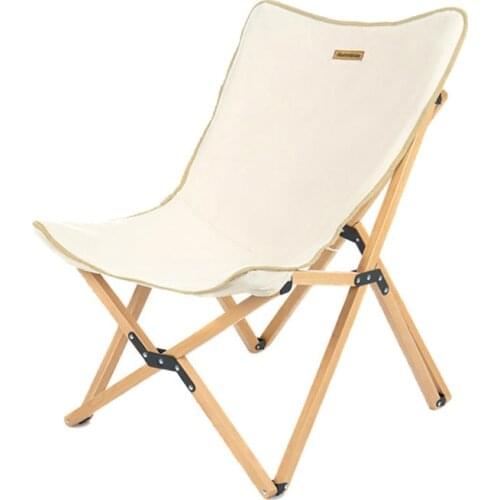 Portable beech Wooden Outdoor Camping Chair Indoor Garden Foldable Lazy Seat Fishing Picnic BBQ Folding Backrest Stool oem