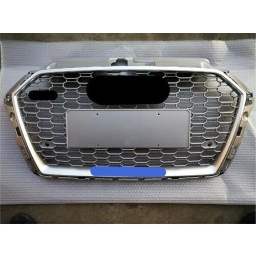Car Front Bumper Grill Center Grille for Audi A3/S3 8V 2017 2018 2019 (Refit for RS3 Style) Car Front Bumper Grille