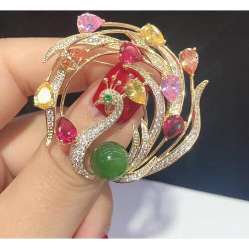 SHANICE New pearl rhinestone brooch pendant brooch pin silk scarf buckle shawl buckle collar needle fashion gift