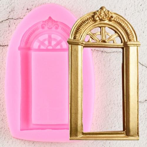 Door Border Silicone Mold Fondant Molds DIY Baby Birthday Cake Decorating Tools Cupcake Baking Candy Chocolate Gumpaste Moulds