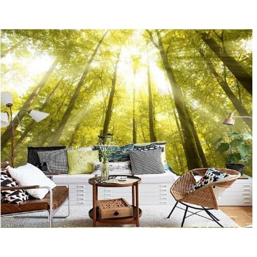 Wallpaper modern 3d custom 3d wallpaper Sunshine woods decorative painting 3d landscape wallpaper mural 3d wallpaper