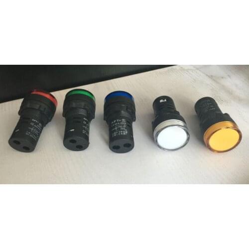 AD16-22D/S LED Power Indicator 22mm 12V 24V 36V 110V 220V 380V Signal Light Pilot Lamp